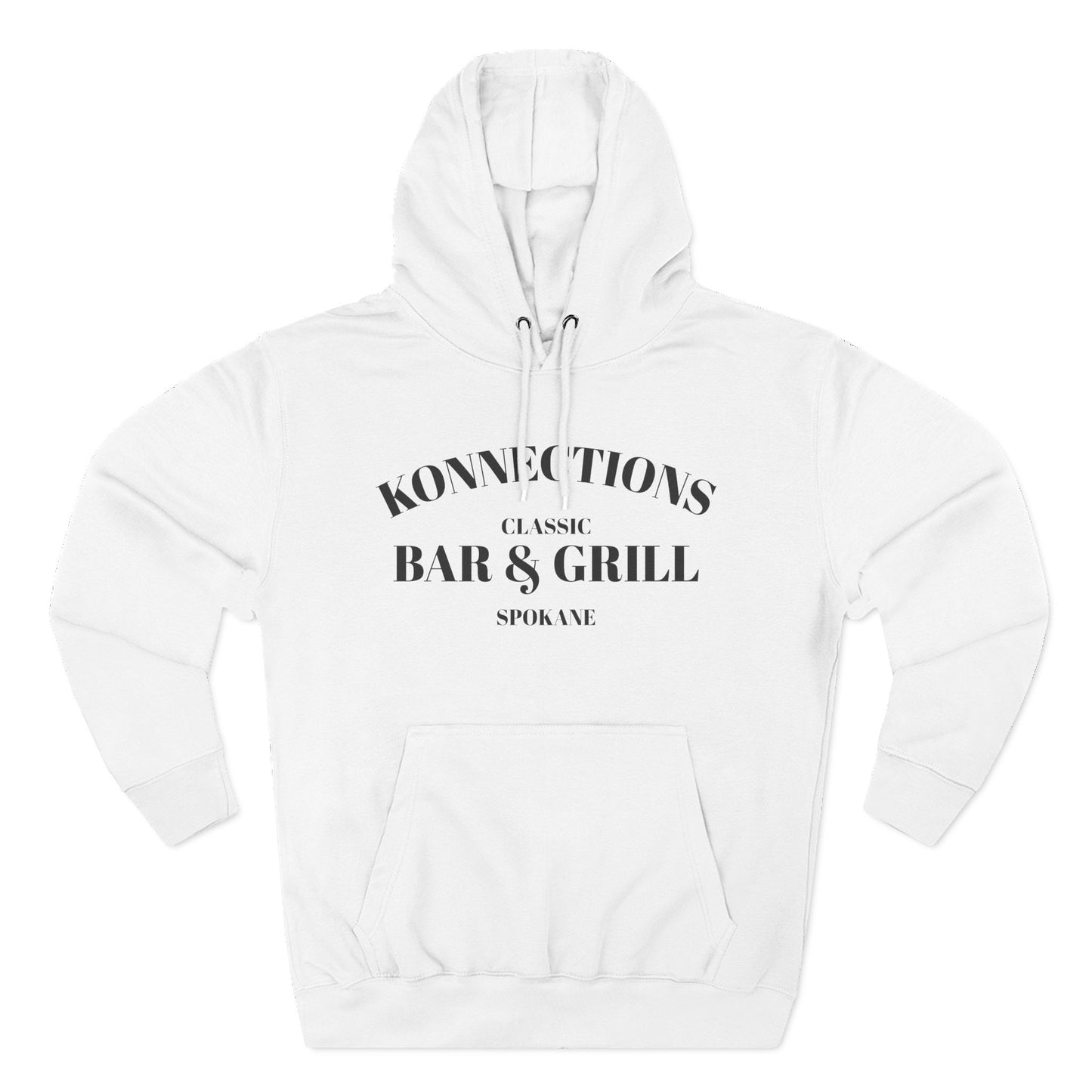 Konnections Classic Bar and Grill Spokane Hoodie — Minimal Logo Fleece Pullover