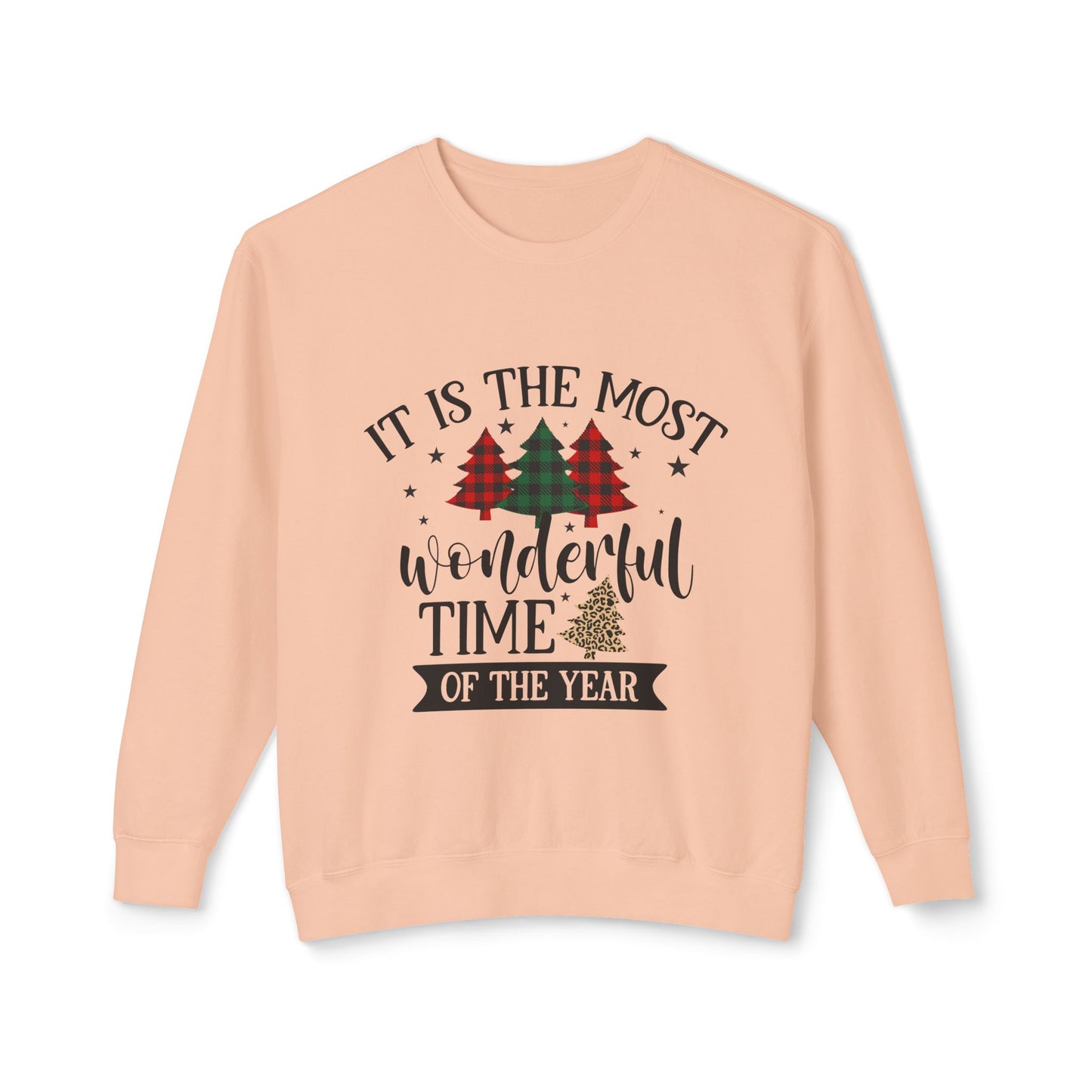 Women's Christmas Unisex Lightweight Crewneck Sweatshirt It's The Most Wonderful Time of The Year