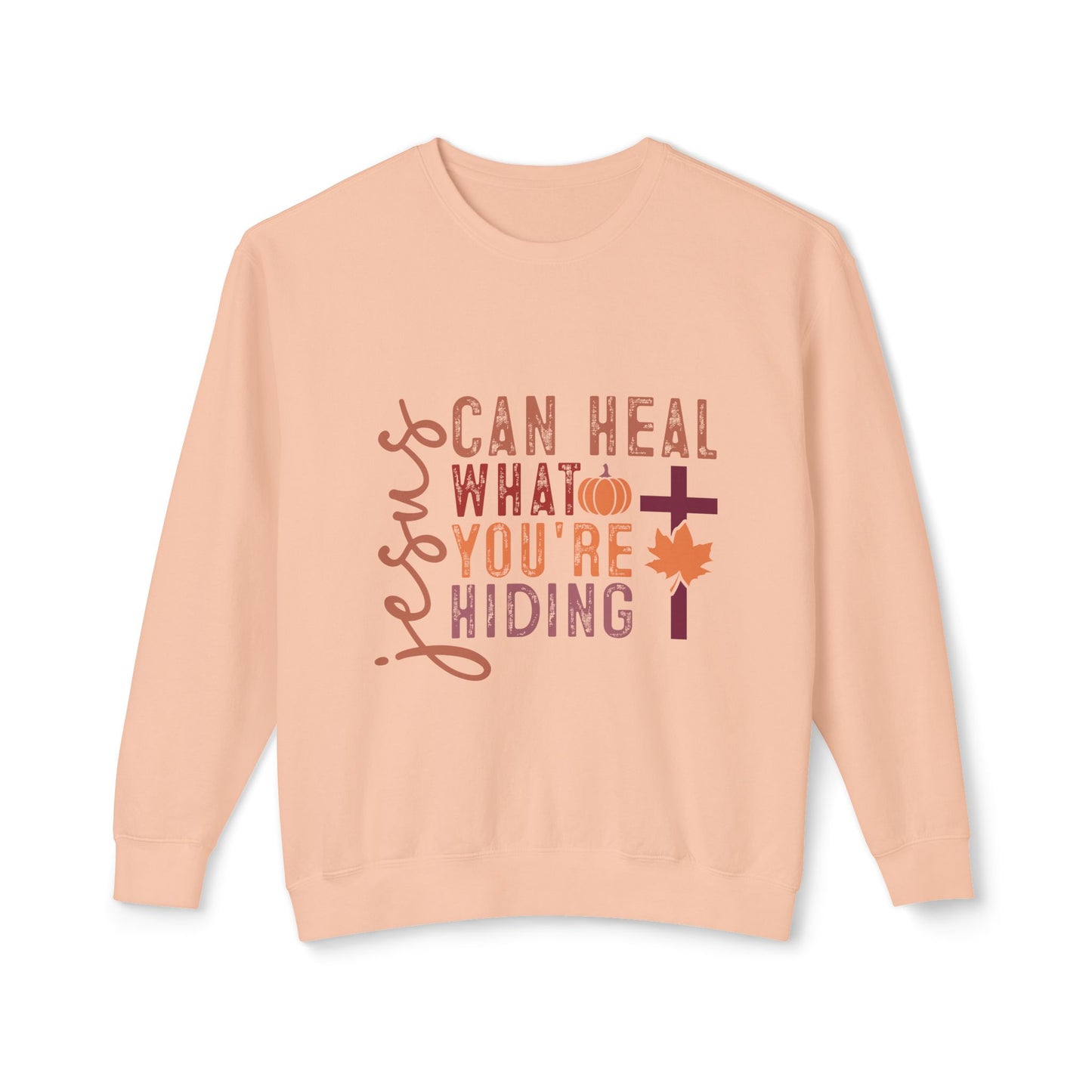 Thanksgiving Women's Unisex Lightweight Crewneck Sweatshirt Jesus Can Heal