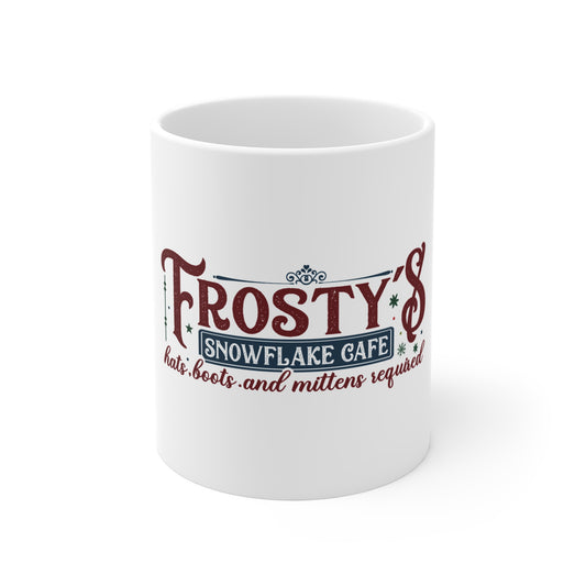 Christmas Themed Ceramic Mug 11oz Frosty's Cafe