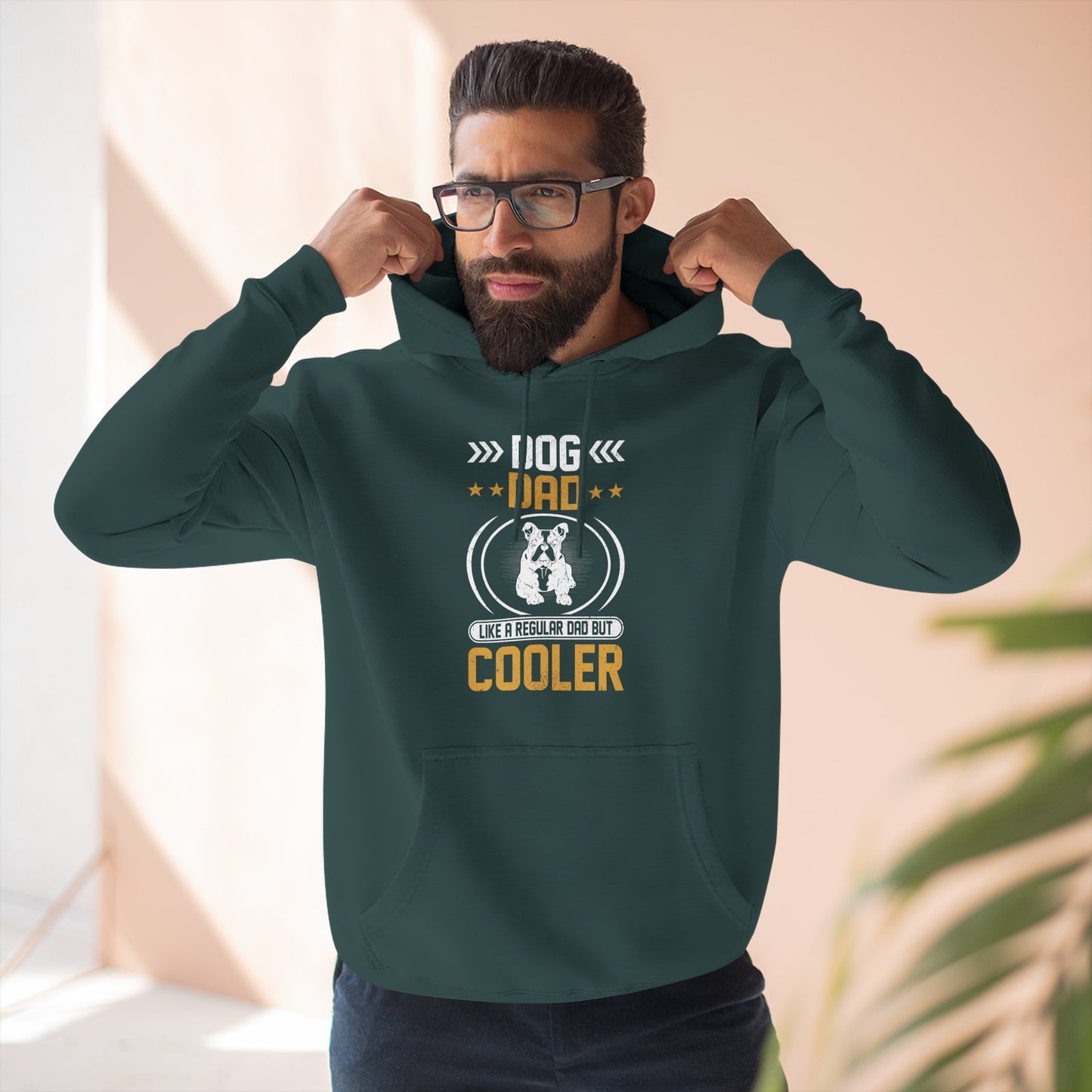 Dog Dad Hoodie — 'Top Dog Dad' Graphic Fleece Pullover