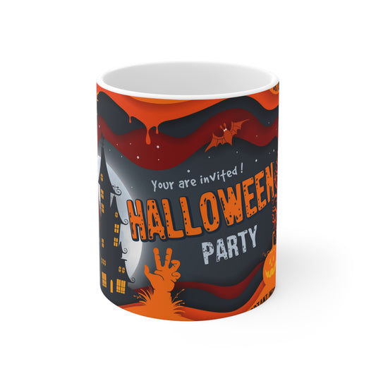 Halloween Party Ceramic Mug 11oz