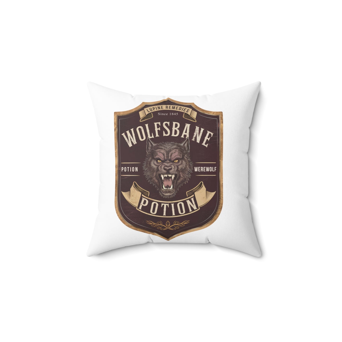 Festive Halloween Spun Polyester Square Pillow Wolfsbane