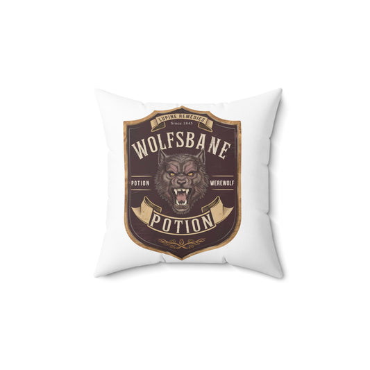 Festive Halloween Spun Polyester Square Pillow Wolfsbane