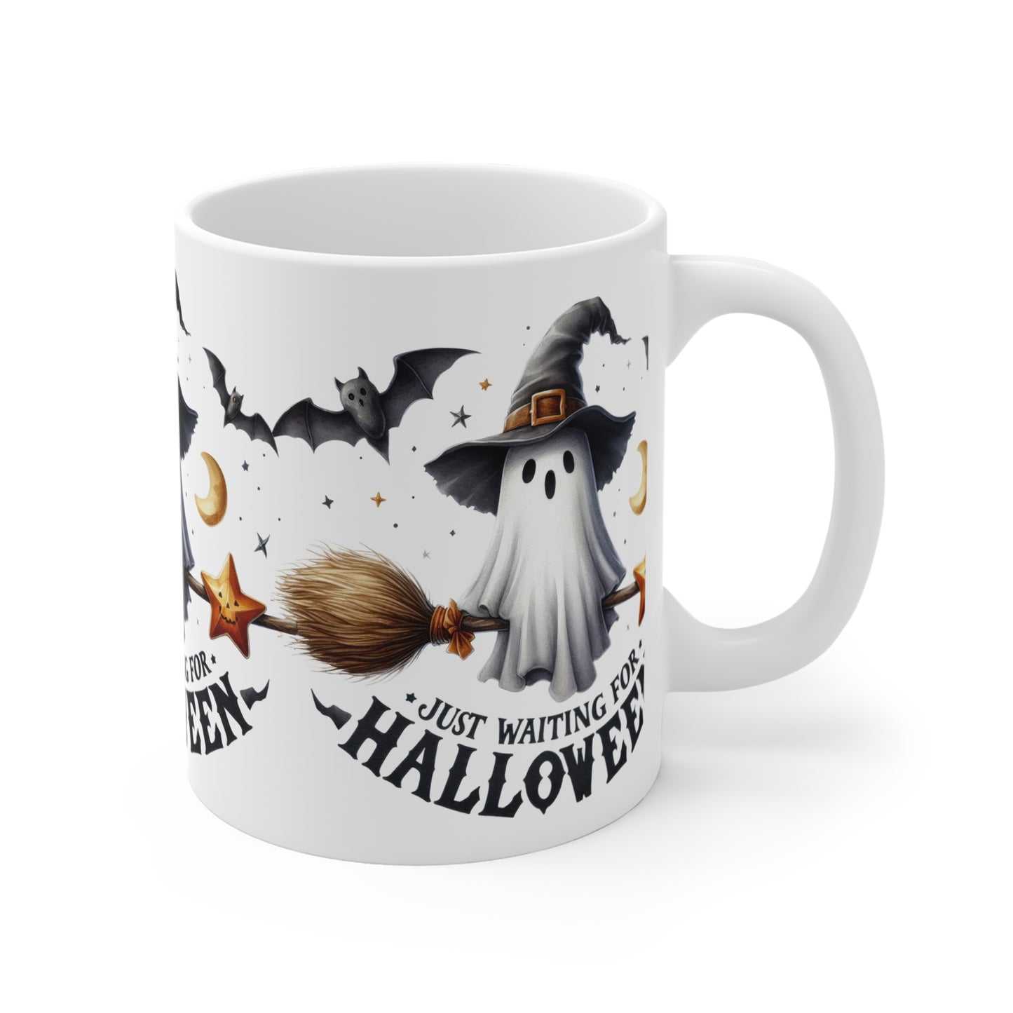 Festive Halloween Ceramic Mug 11oz Just Waiting For Halloween