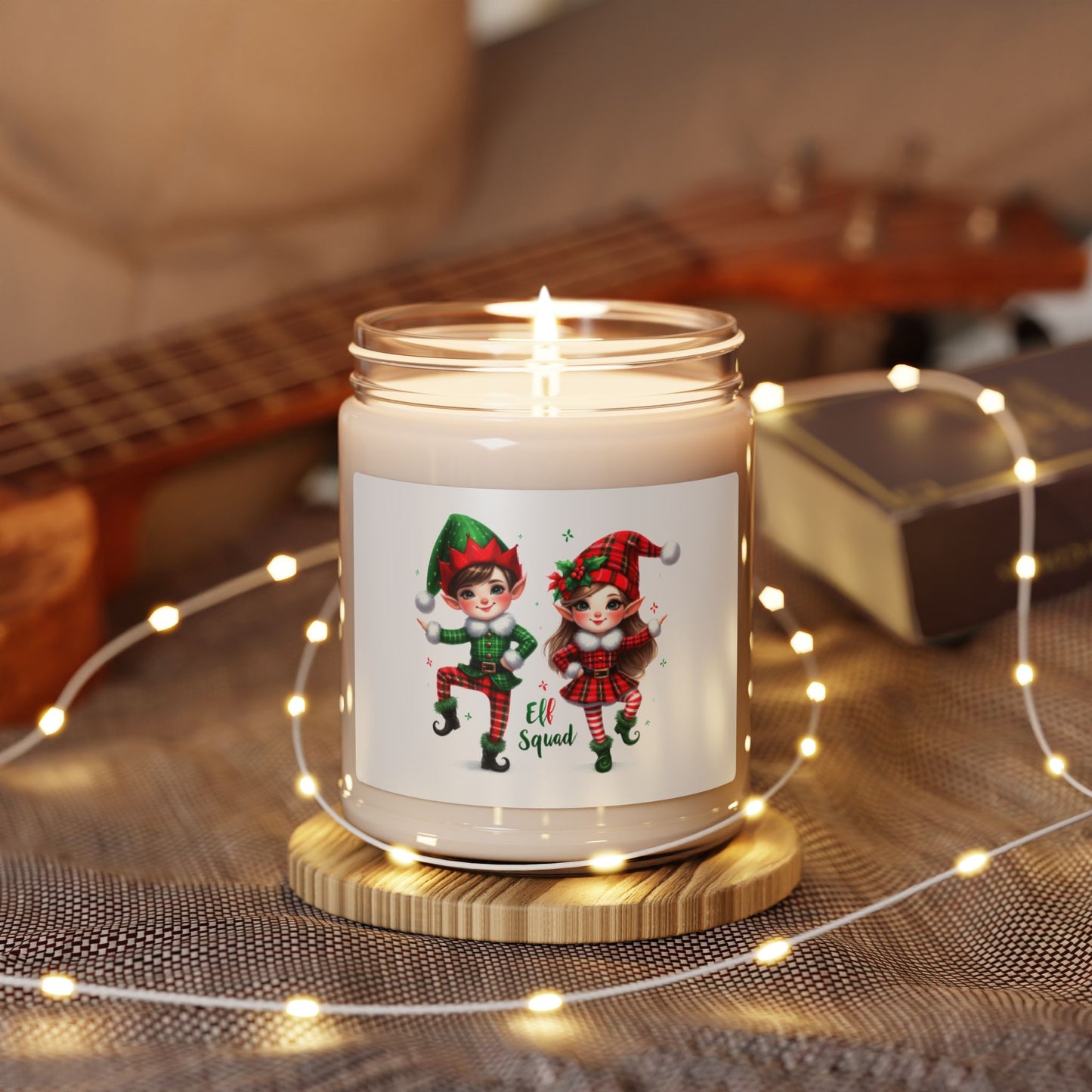 Christmas Themed Scented Soy Candle, 9oz Elves Live at The North Pole