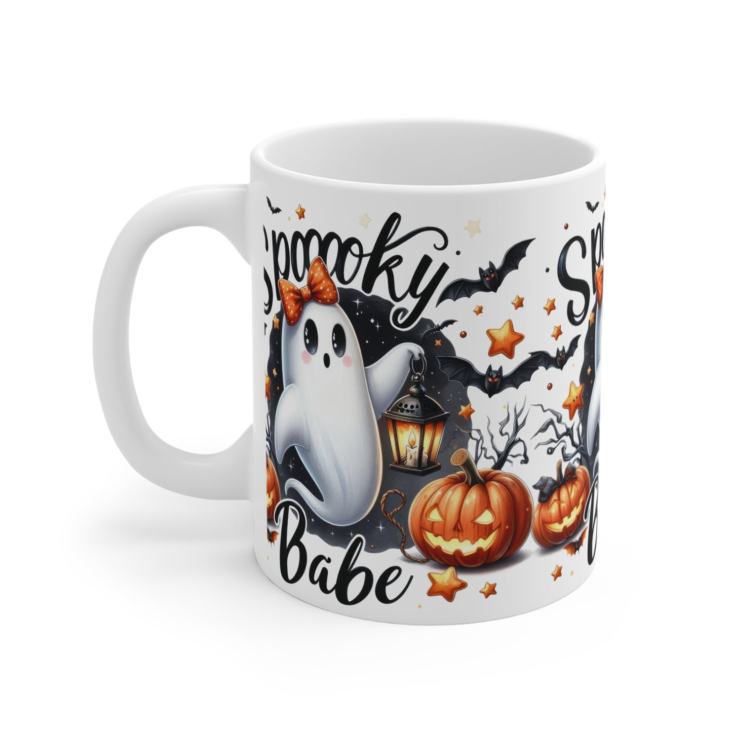 Festive Halloween Ceramic Mug 11oz Spooky Babe