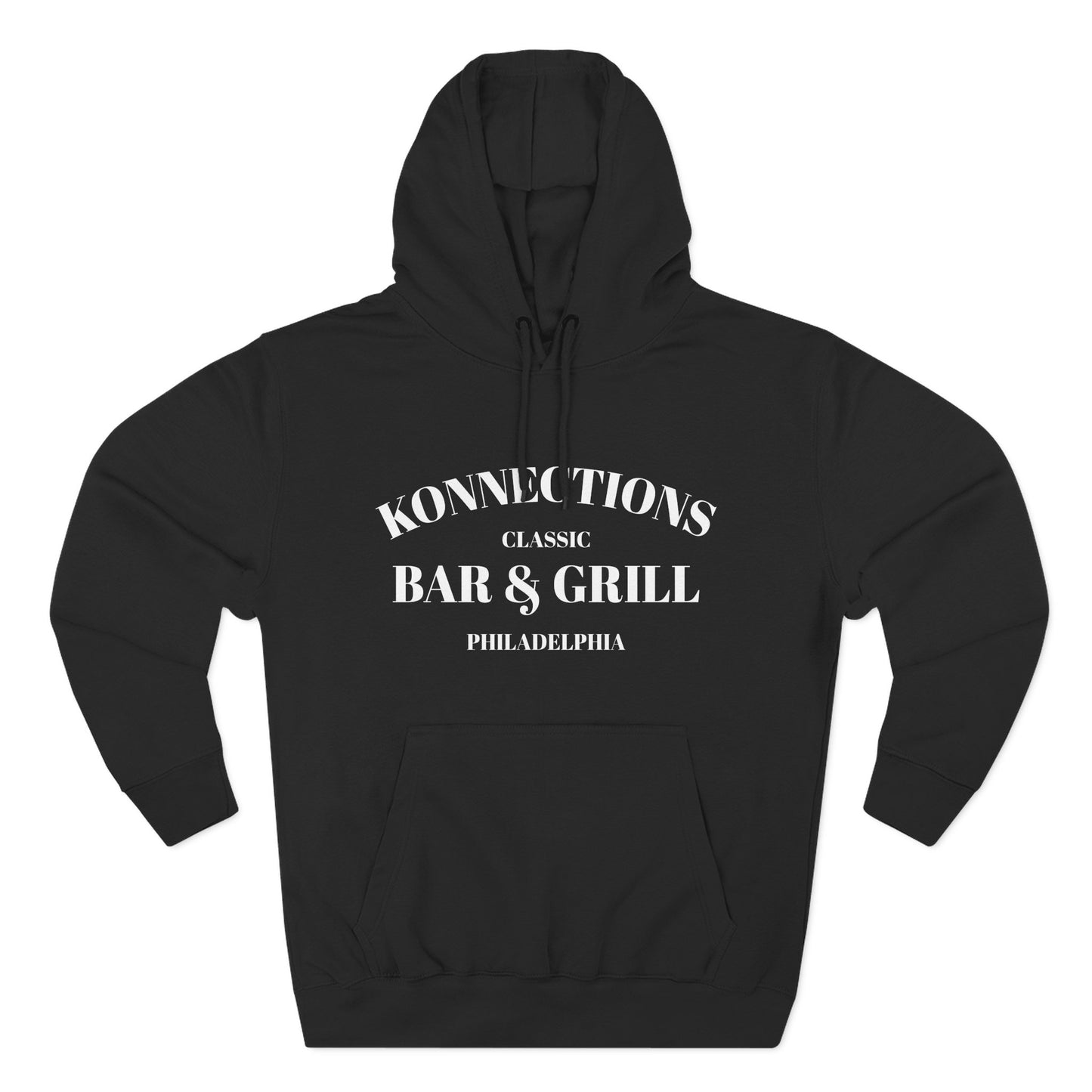 Konnections Classic Bar and Grill Philadelphia Hoodie — Minimal Logo Fleece Pullover