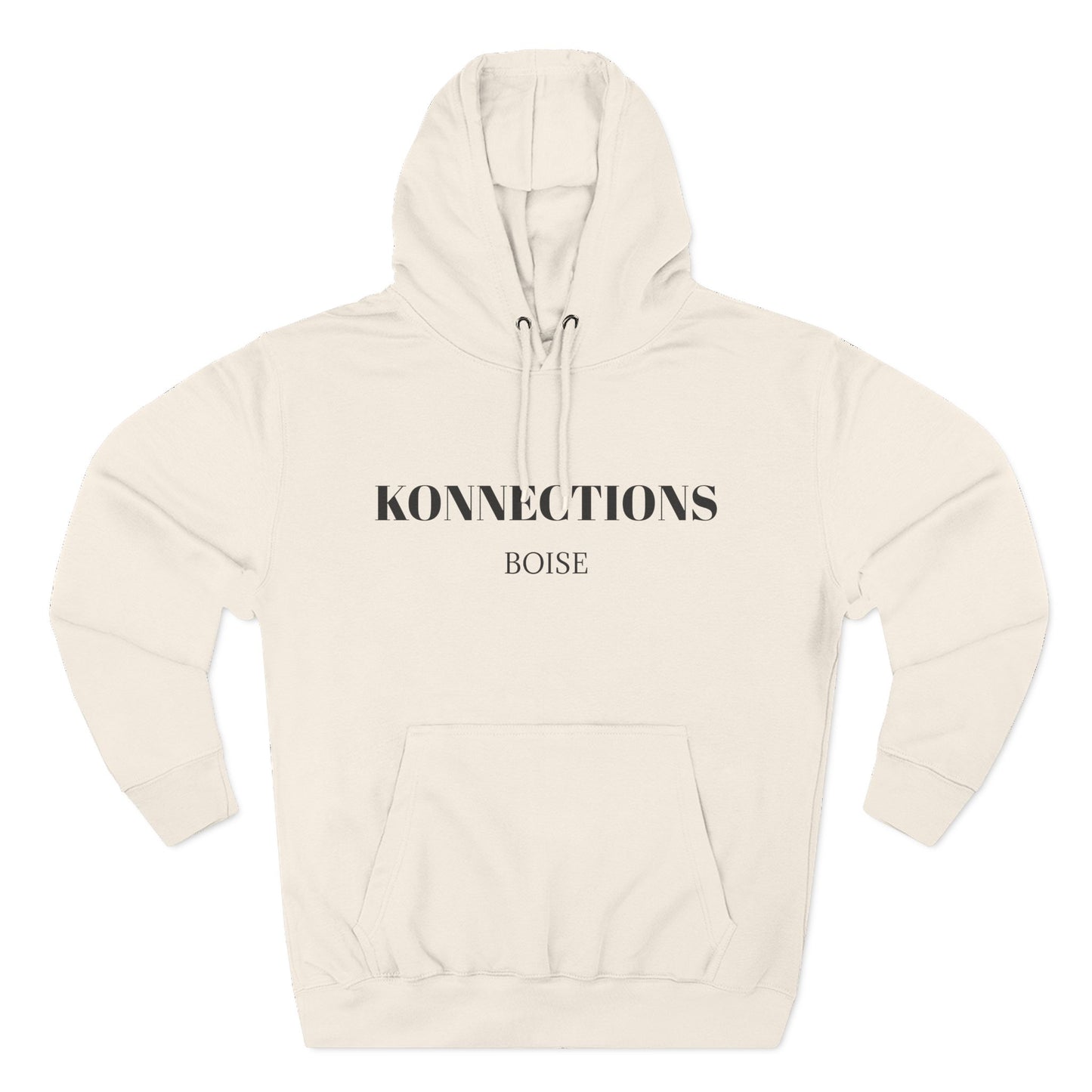 Konnections Boise Hoodie — Minimal Logo Fleece Pullover
