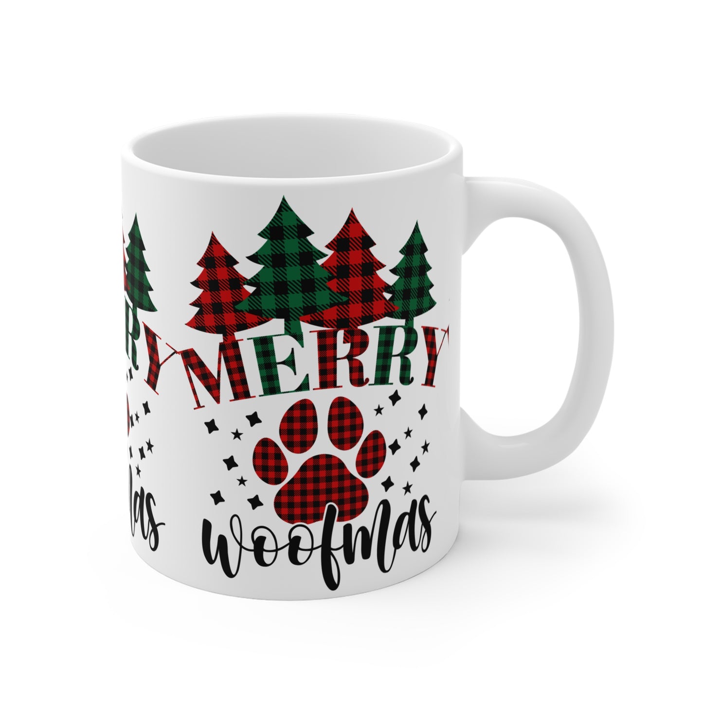 Christmas Themed Ceramic Mug 11oz Merry Woofmas