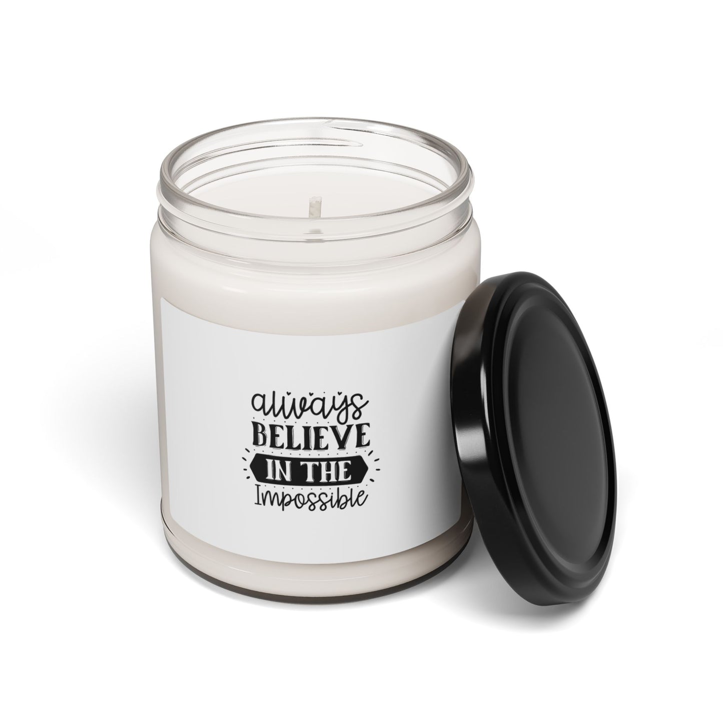 Motivational Themed Scented Soy Candle, 9oz Believe