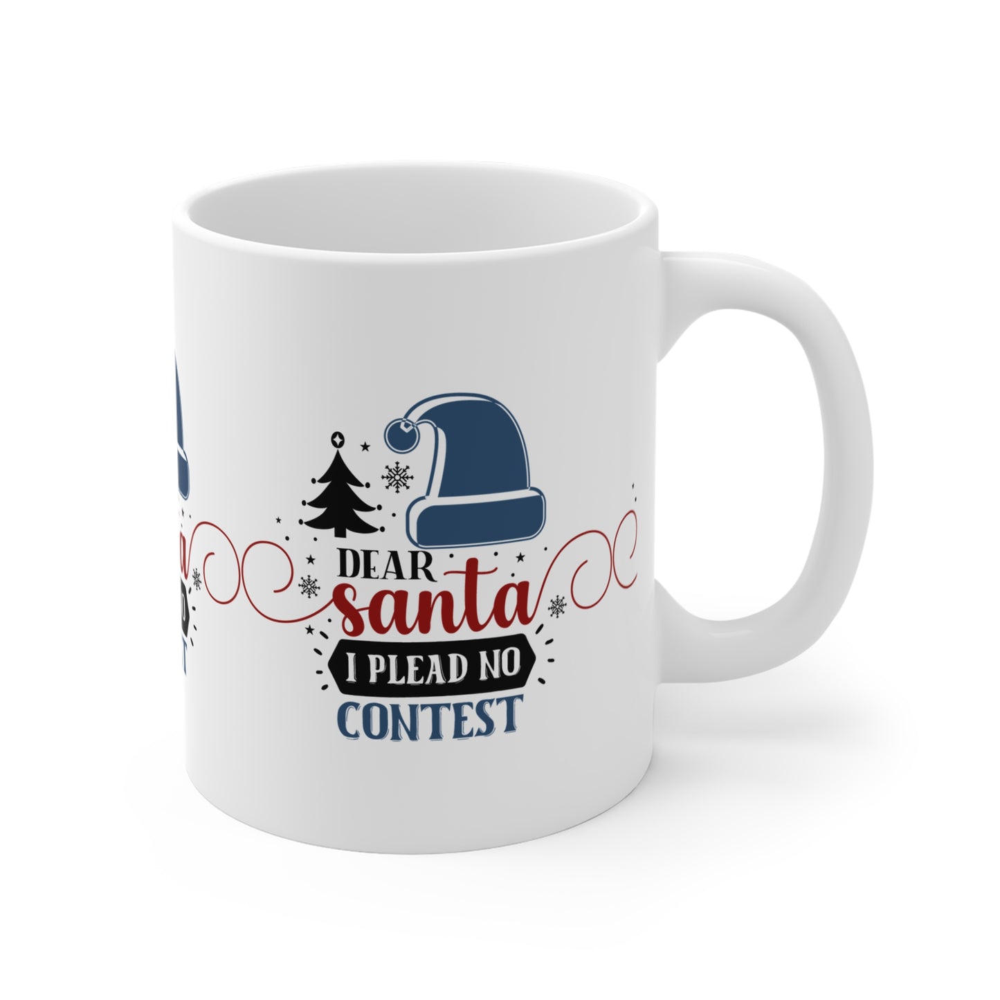 Festive Christmas Ceramic Coffee and Tea Mug 11oz Santa I Plead No Contest