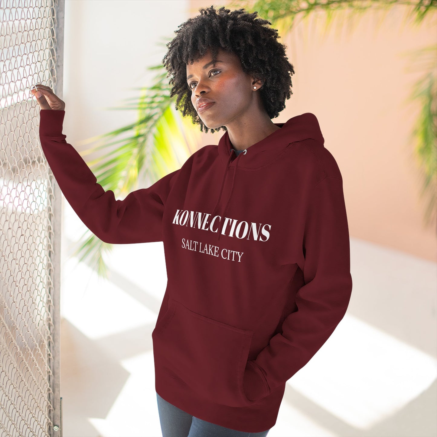 Konnections Salt Lake City Hoodie — Minimal Logo Fleece Pullover