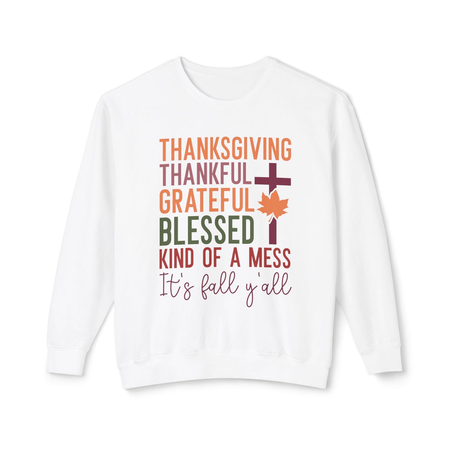 Thanksgiving Women's Unisex Lightweight Crewneck Sweatshirt