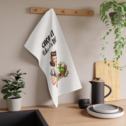 Retro Funny Housewife Tea Towels (cotton, poly)