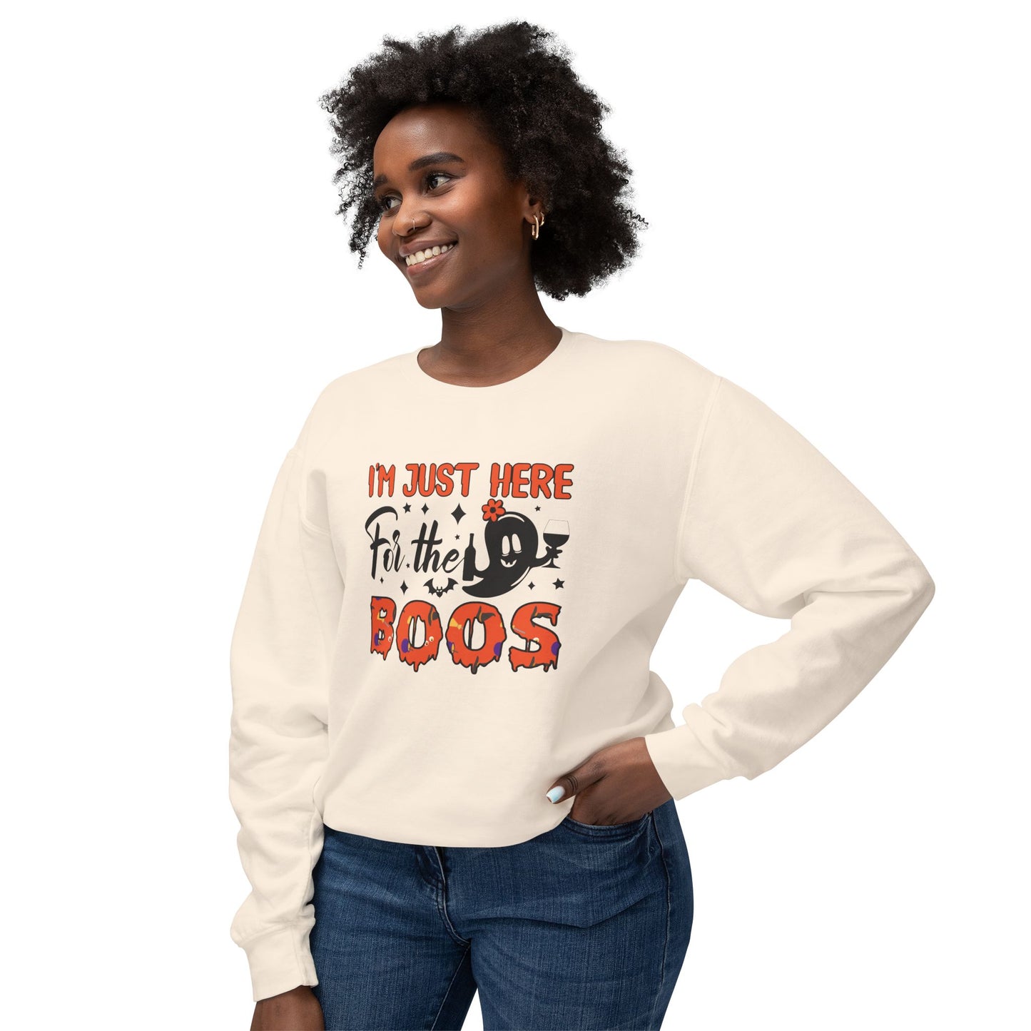 Halloween Themed Crewneck Sweatshirt Ghosts Want To Party With You