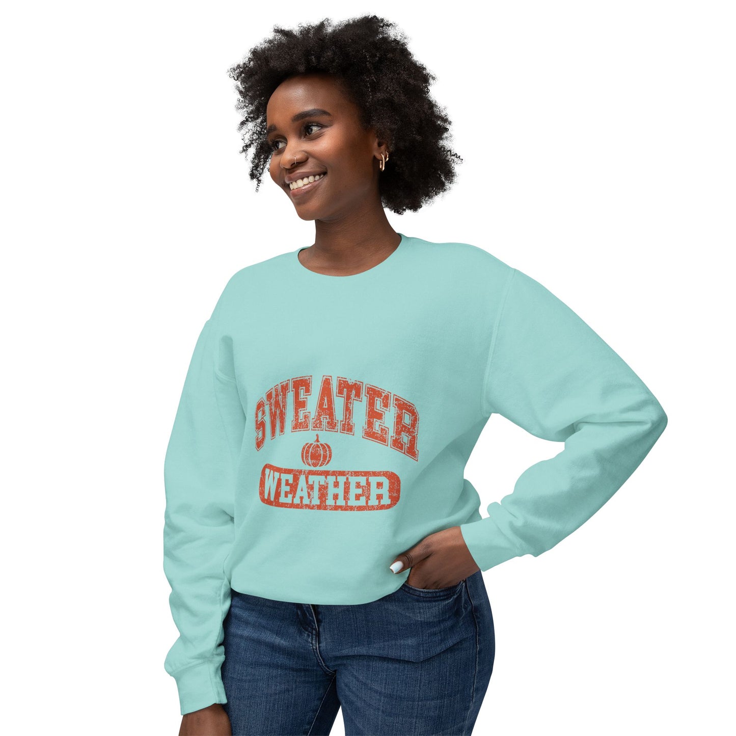 Thanksgiving Women's Unisex Lightweight Crewneck Sweatshirt Sweater Weather