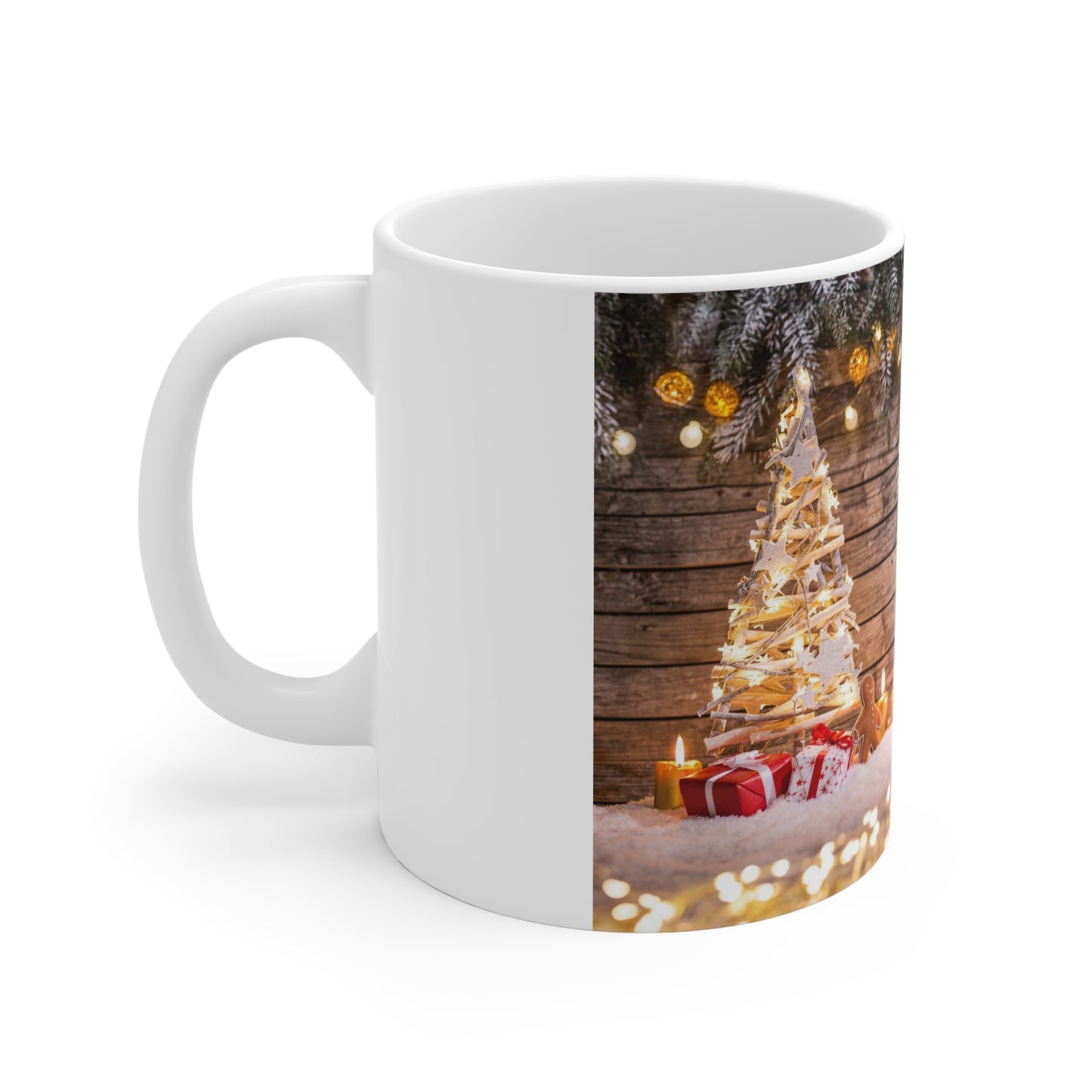 Christmas Themed Hot Beverage Mug 11oz Coffee Tea Hot Chocolate