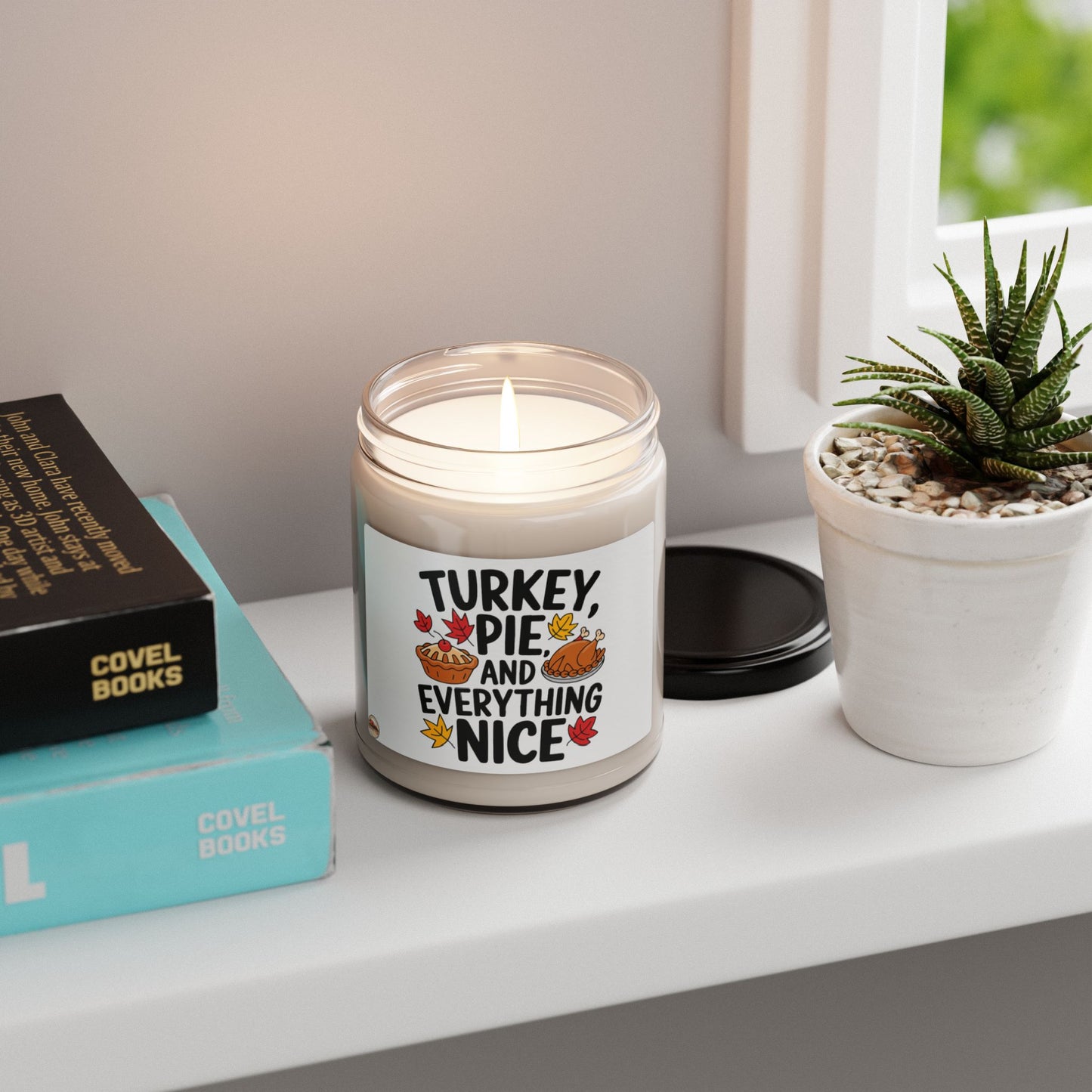 Thanksgiving Themed Scented Soy Candle, 9oz Turkey Pie and Everything Nice