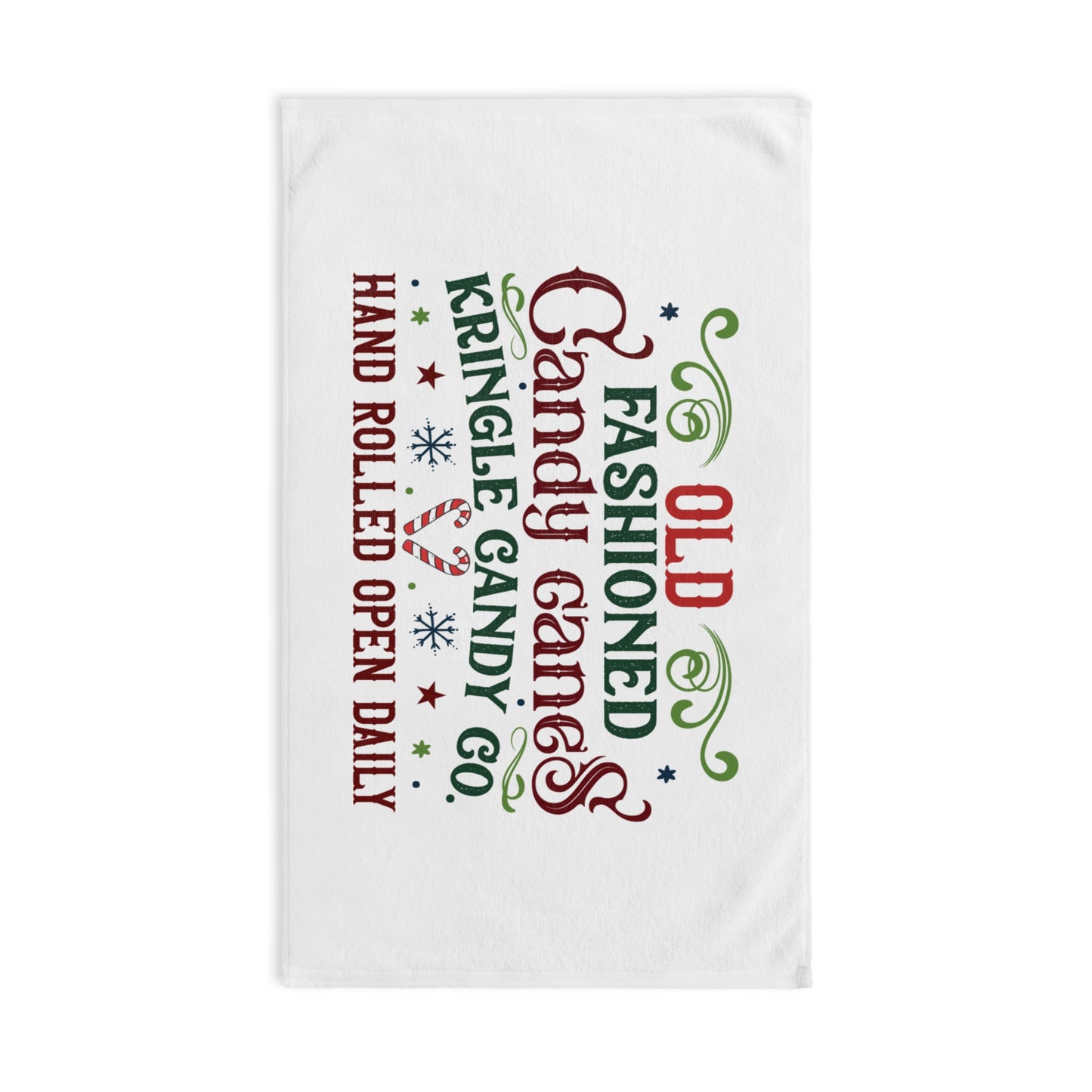 Christmas Themed Hand Towel Old Fashioned Candy Canes