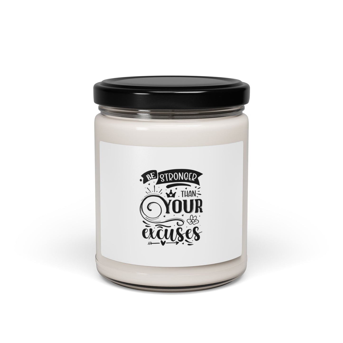 Motivational Scented Soy Candle, 9oz No Excuses