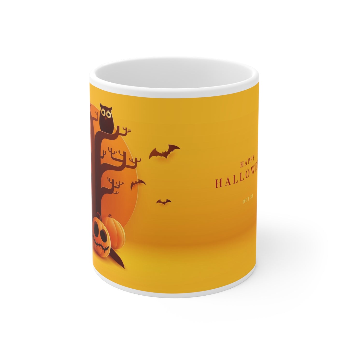 Festive Halloween Ceramic Mug 11oz Happy Halloween October 31st