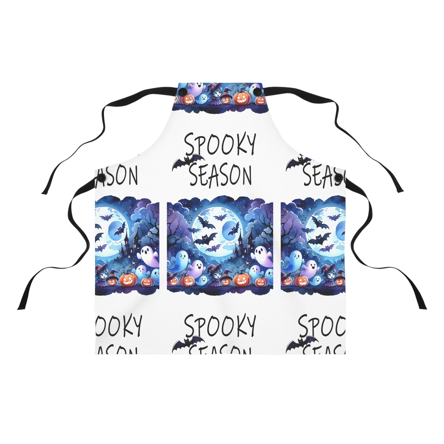 Halloween Themed Apron All Over Print Spooky Season Is Upon Us