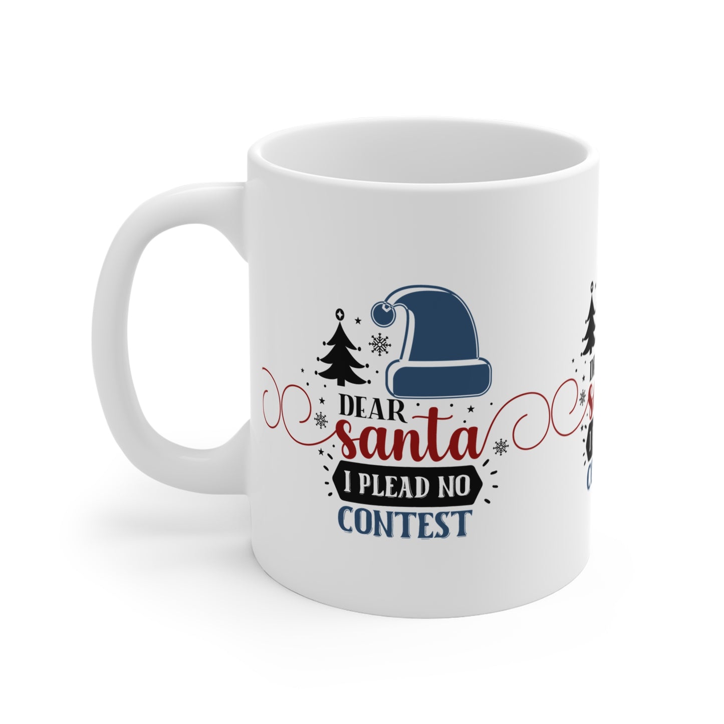 Festive Christmas Ceramic Coffee and Tea Mug 11oz Santa I Plead No Contest