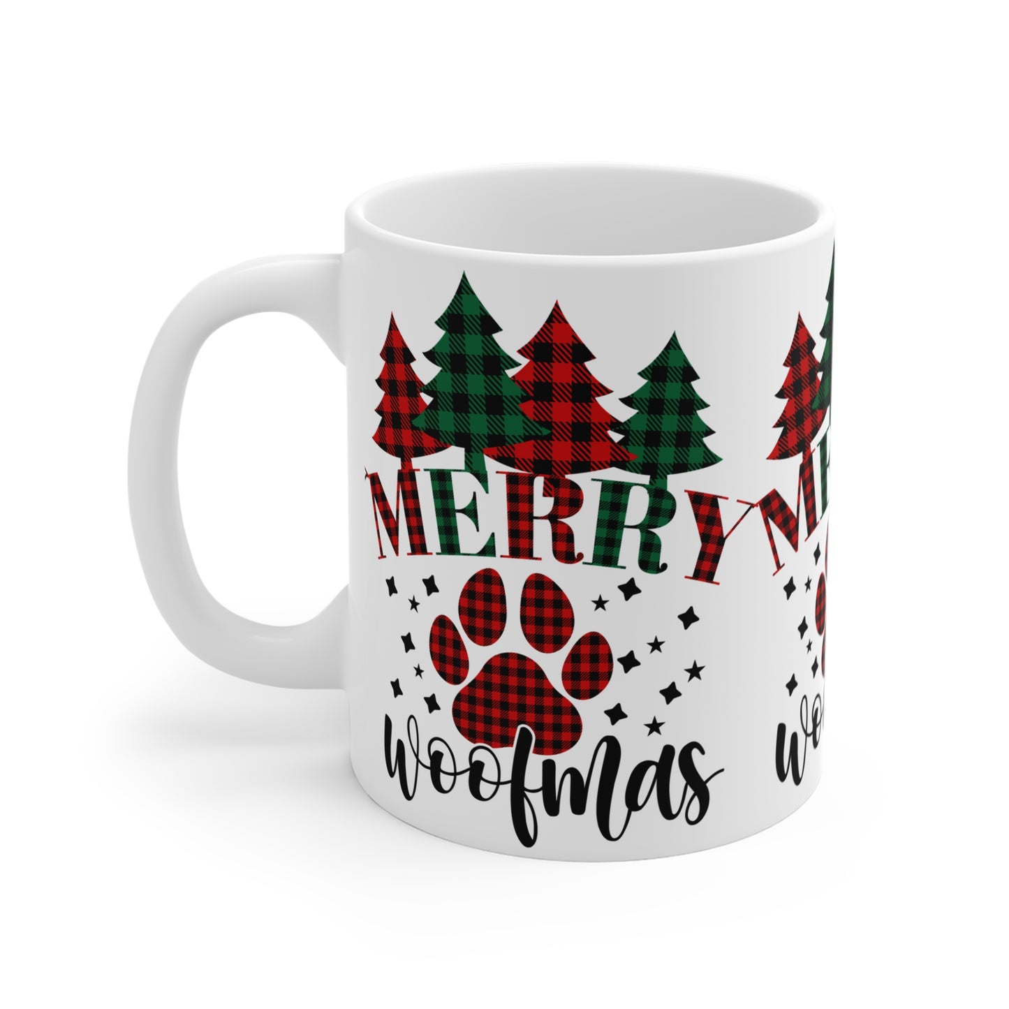 Christmas Themed Ceramic Mug 11oz Merry Woofmas