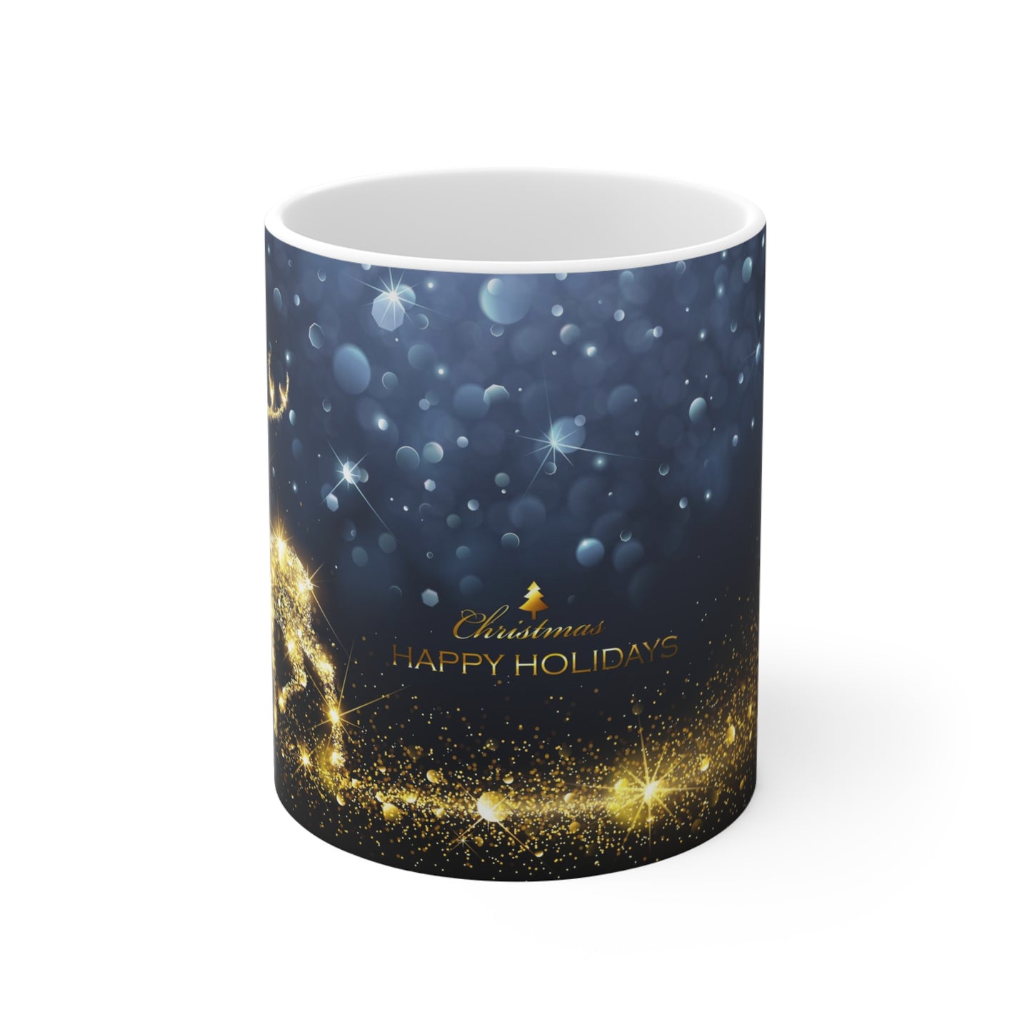 Starry Night Christmas Themed Mug 11oz