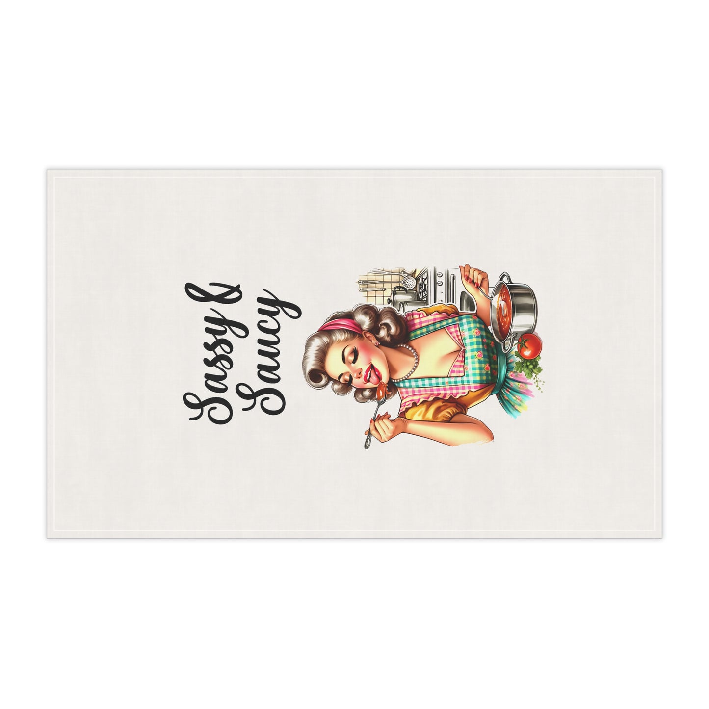 Retro Funny Housewife Tea Towels (cotton, poly) Sassy n Saucy