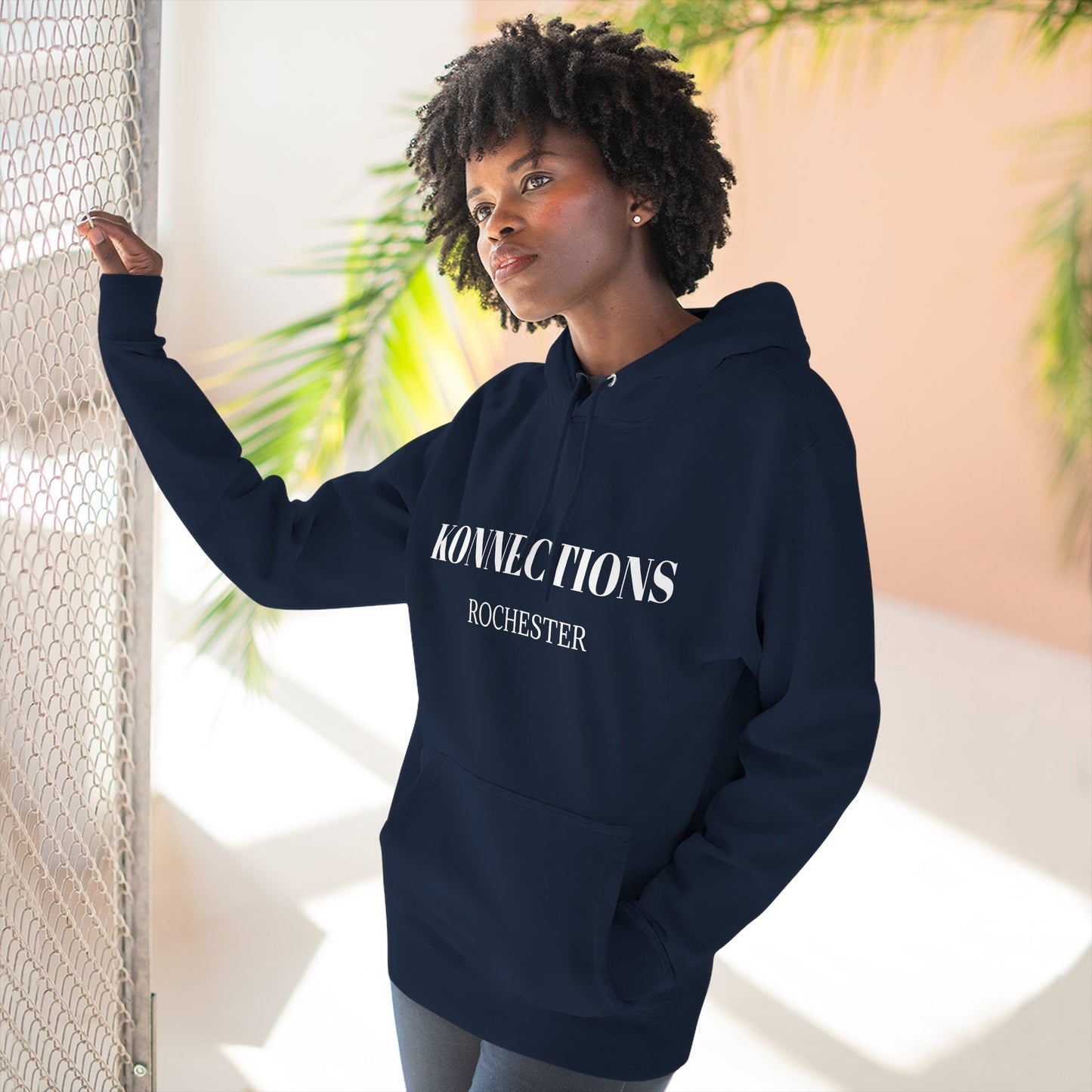 Konnections Rochester Hoodie — Minimal Logo Fleece Pullover