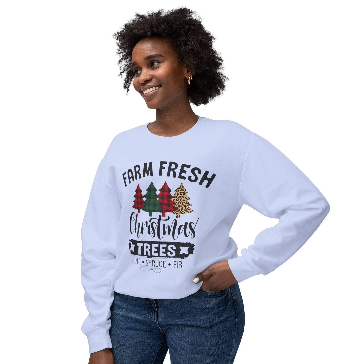 Women's Christmas  Unisex Lightweight Crewneck Sweatshirt