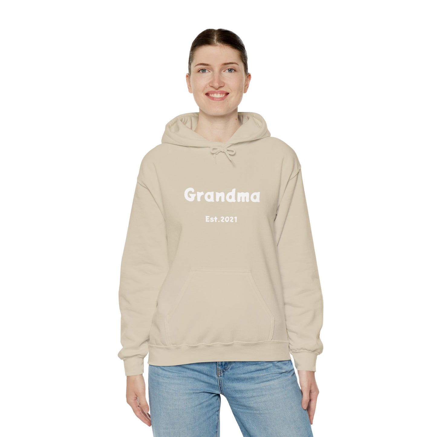 Grandma Est. 2021 Unisex Heavy Blend™ Hooded Sweatshirt Hoodies For New Grandmothers 2021