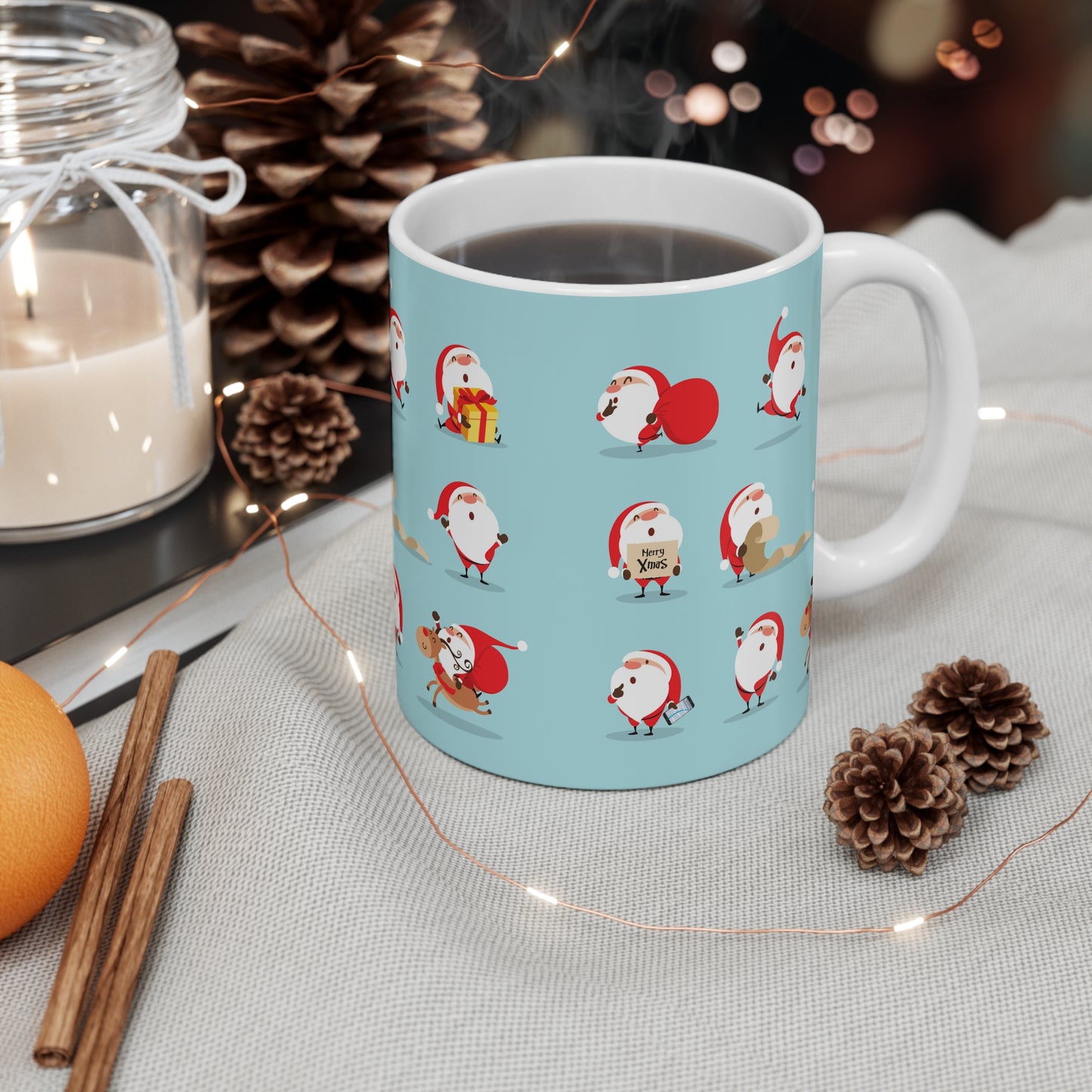 Holiday Themed Hot Beverage Mug 11oz