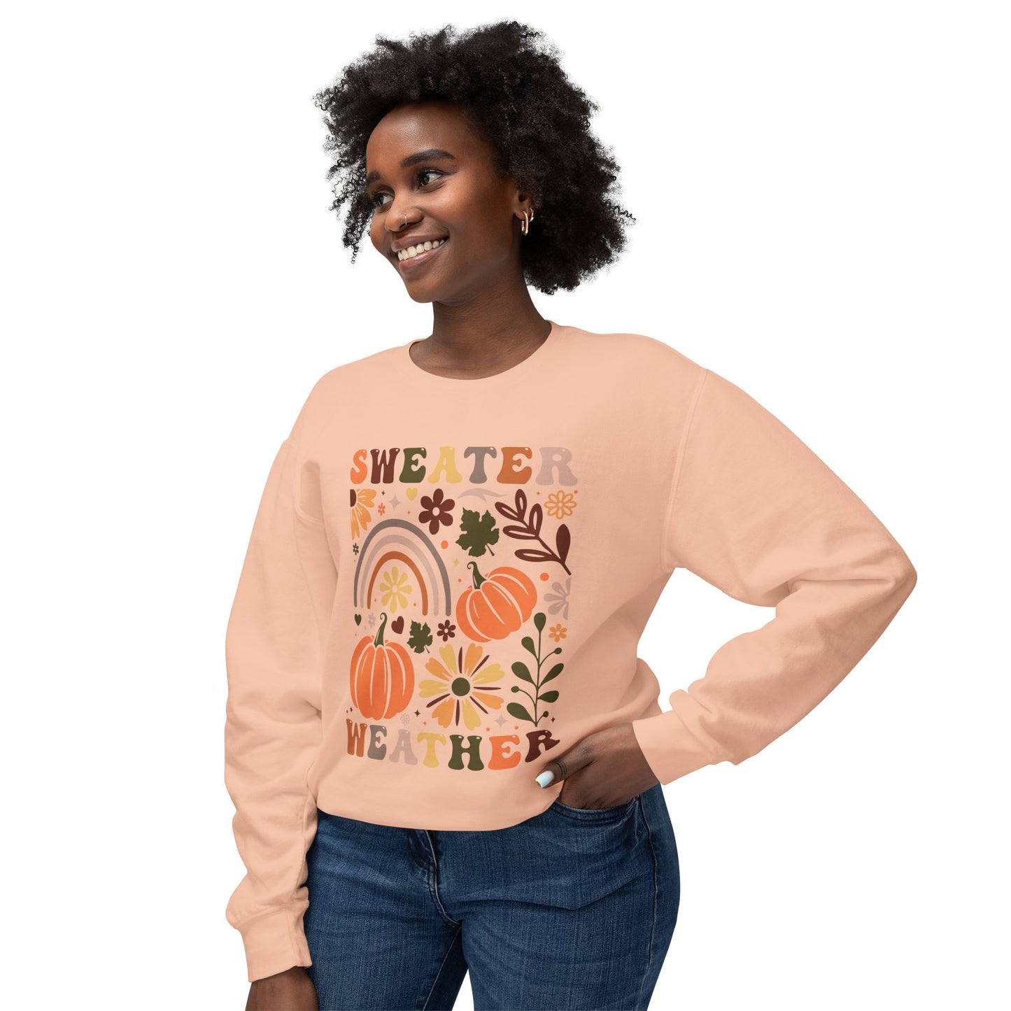 Women's Thanksgiving Unisex Lightweight Crewneck Sweatshirt Sweater Wheather