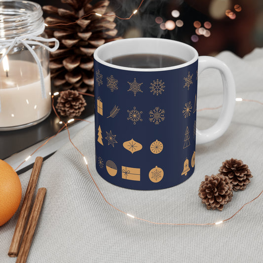 Christmas Themed Hot Beverage Mug 11oz