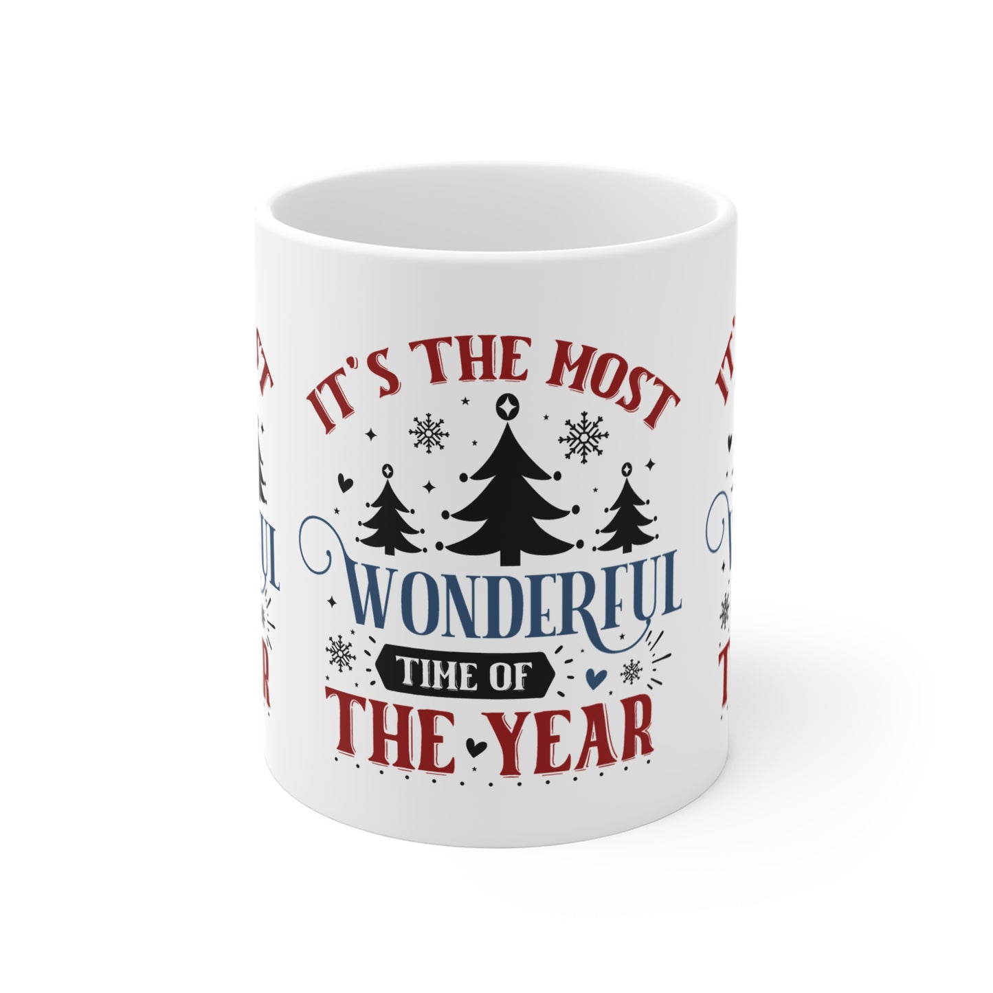 Festive Christmas Ceramic Coffee and Tea Mug 11oz It's The Most Wonderful Time of The Year