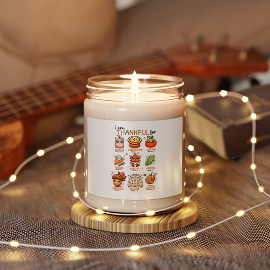 Thanksgiving Themed Scented Soy Candle, 9oz Everyone Loves The Fall Time