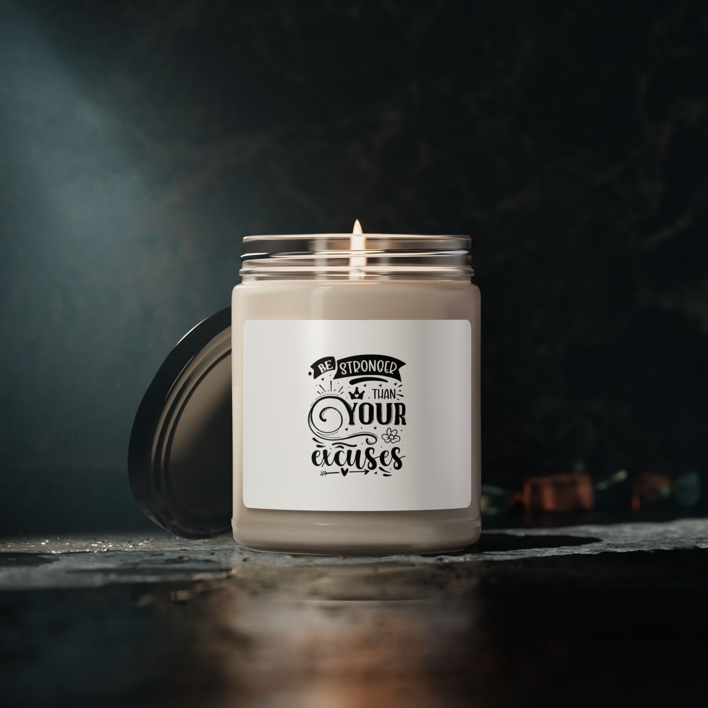 Motivational Scented Soy Candle, 9oz No Excuses