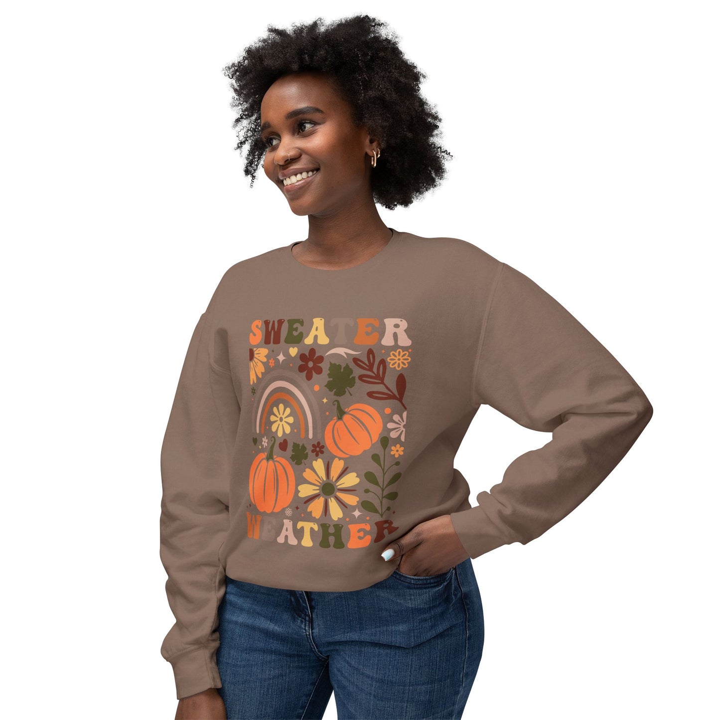 Women's Thanksgiving Unisex Lightweight Crewneck Sweatshirt Sweater Wheather