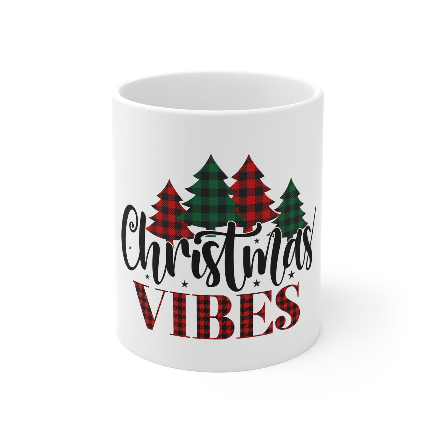 Christmas Themed Ceramic Mug 11oz Good Vibes at Christmas Time