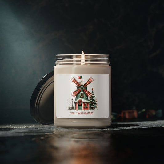 Christmas Themed Scented Soy Candle, 9oz Smalltown Christmas