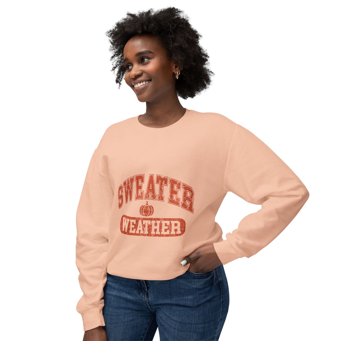 Thanksgiving Women's Unisex Lightweight Crewneck Sweatshirt Sweater Weather