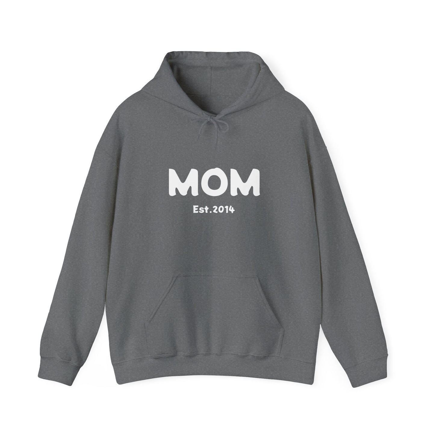 MOM Est.2014 Unisex Heavy Blend™ Hooded Sweatshirt Hoodies For New Moms 2014