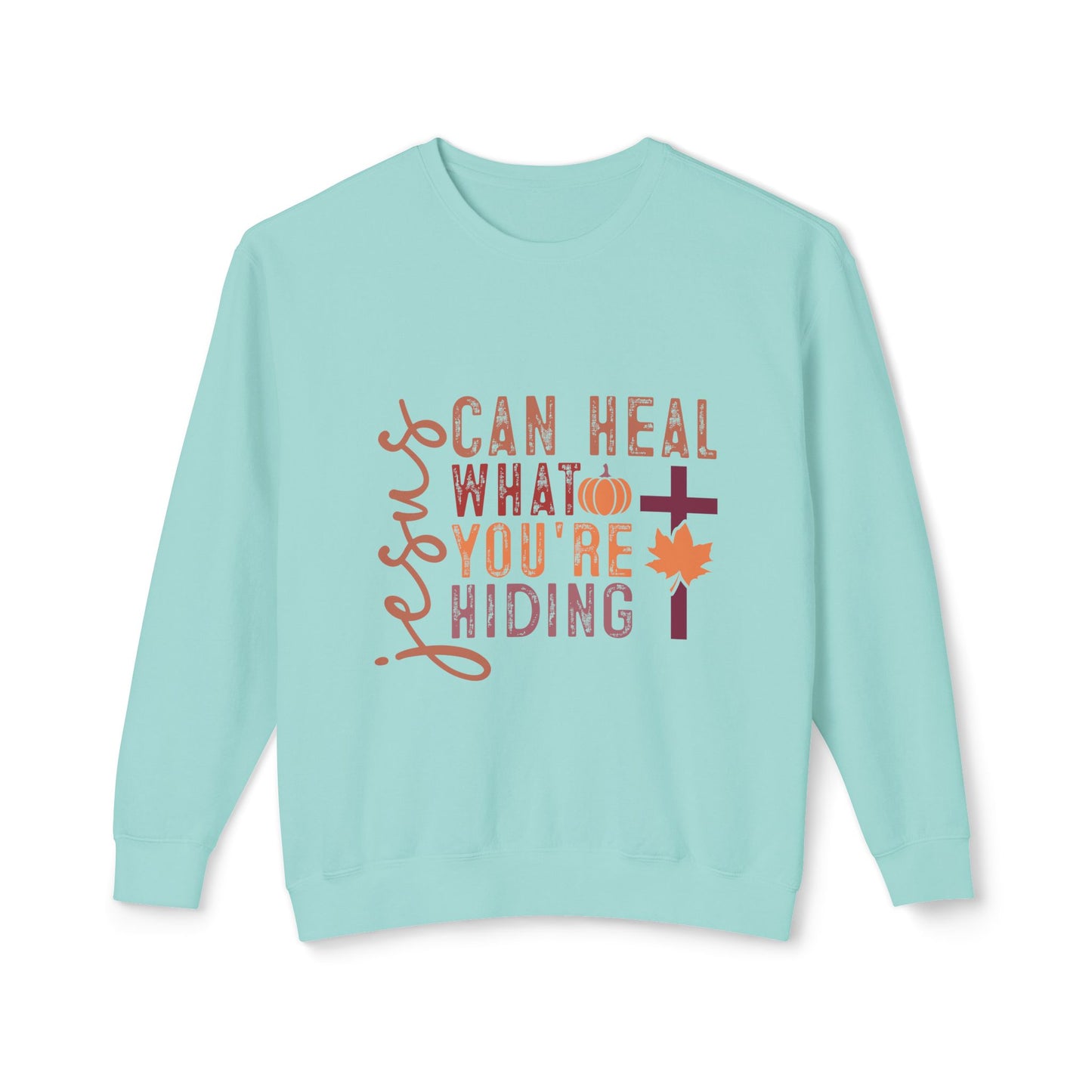 Thanksgiving Women's Unisex Lightweight Crewneck Sweatshirt Jesus Can Heal