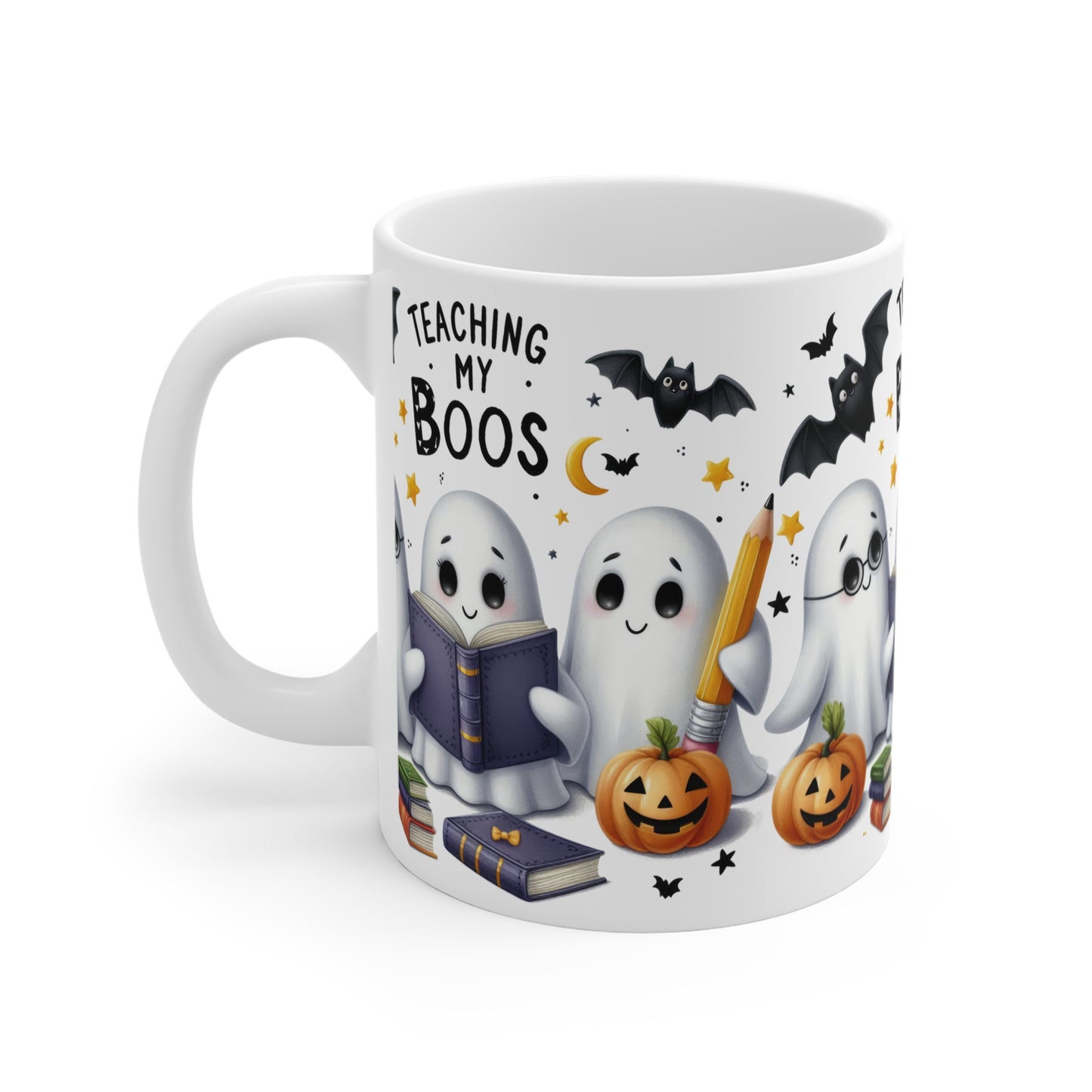 Festive Halloween Ceramic Mug 11oz Teaching My Boos