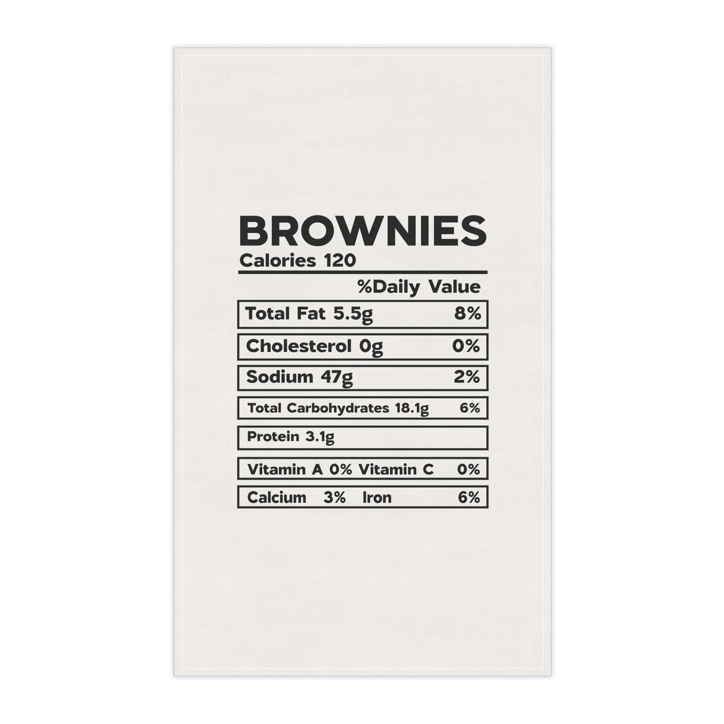 Thanksgiving Nutrition Facts Tea Towels (cotton, poly)