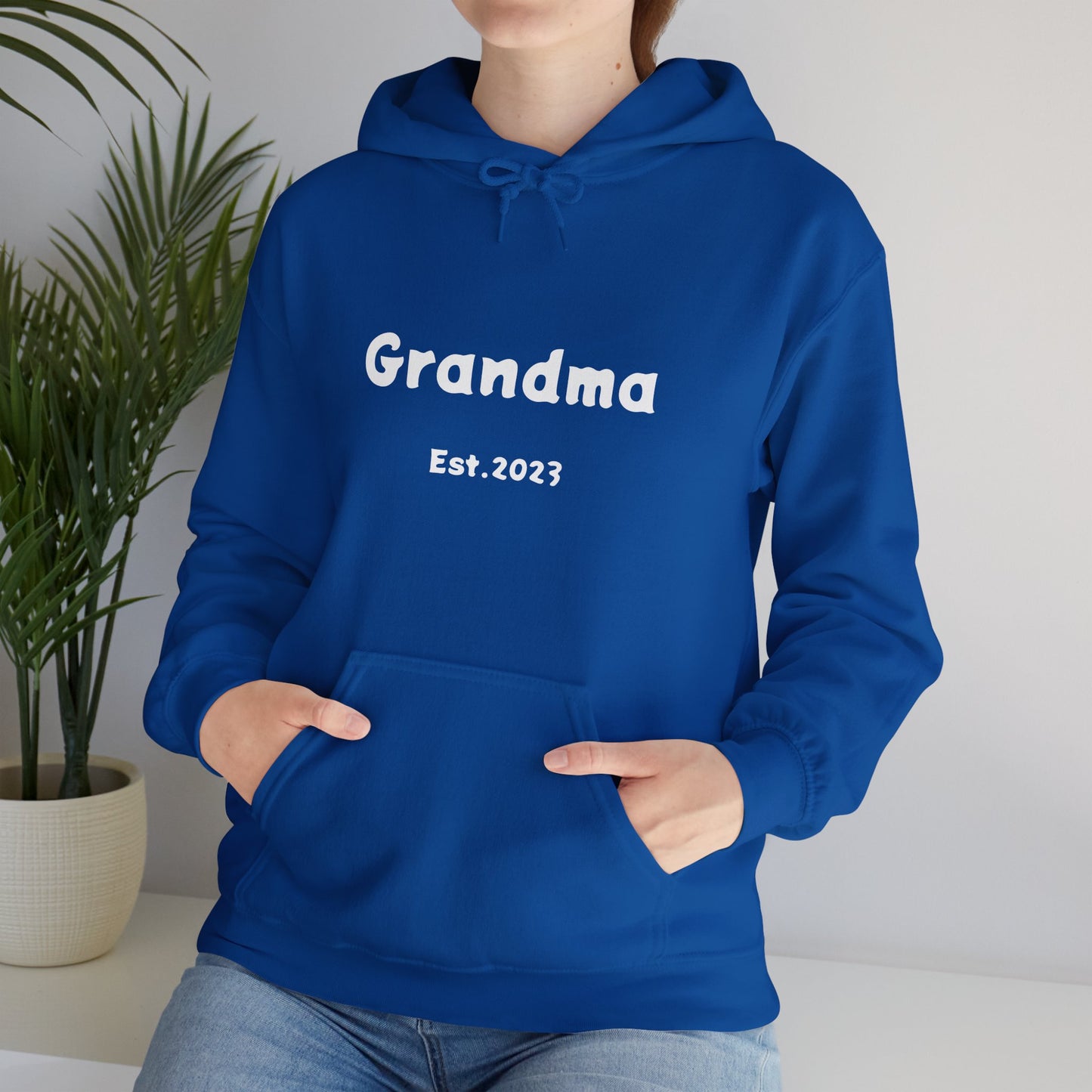 Grandma Est.2023 Unisex Heavy Blend™ Hooded Sweatshirt Hoodies For New Grandmothers 2023