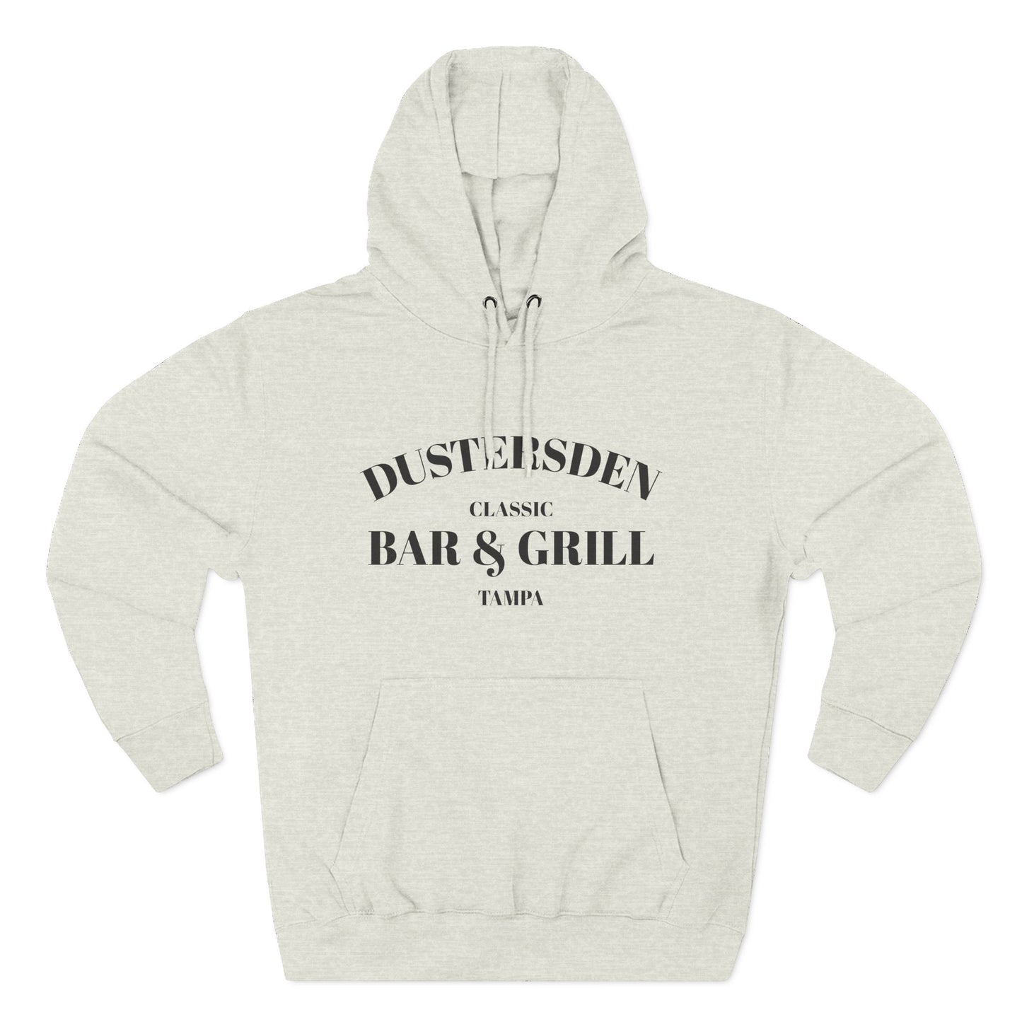 Dustersden Classic Bar and Grill Tampa Hoodie — Minimal Logo Fleece Pullover
